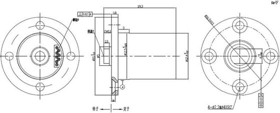 Gold-Gold Contact Conductive Mini Slip Ring 240VDC 10000 RPM Rotary Connector Direct Supply